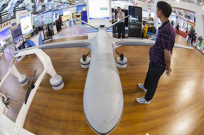 吉林長春:大型無人機亮相第11屆東北亞博覽會